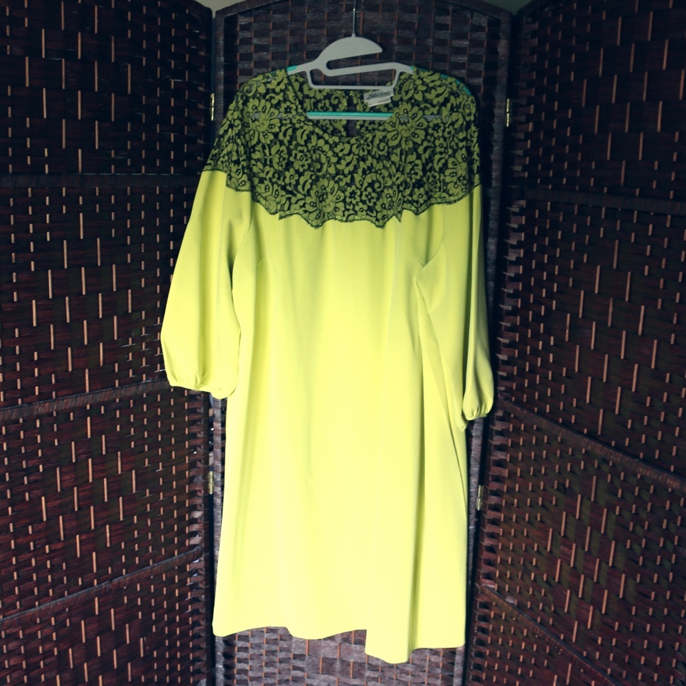 Bright Yellow Plus Size Dress